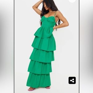 PrettyLittleThing Green Maxi Dress